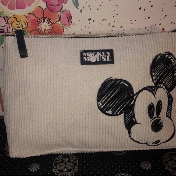 Disney Mickey Mouse corduroy cosmetics bag New and Limited Edition - Picture 9 of 10